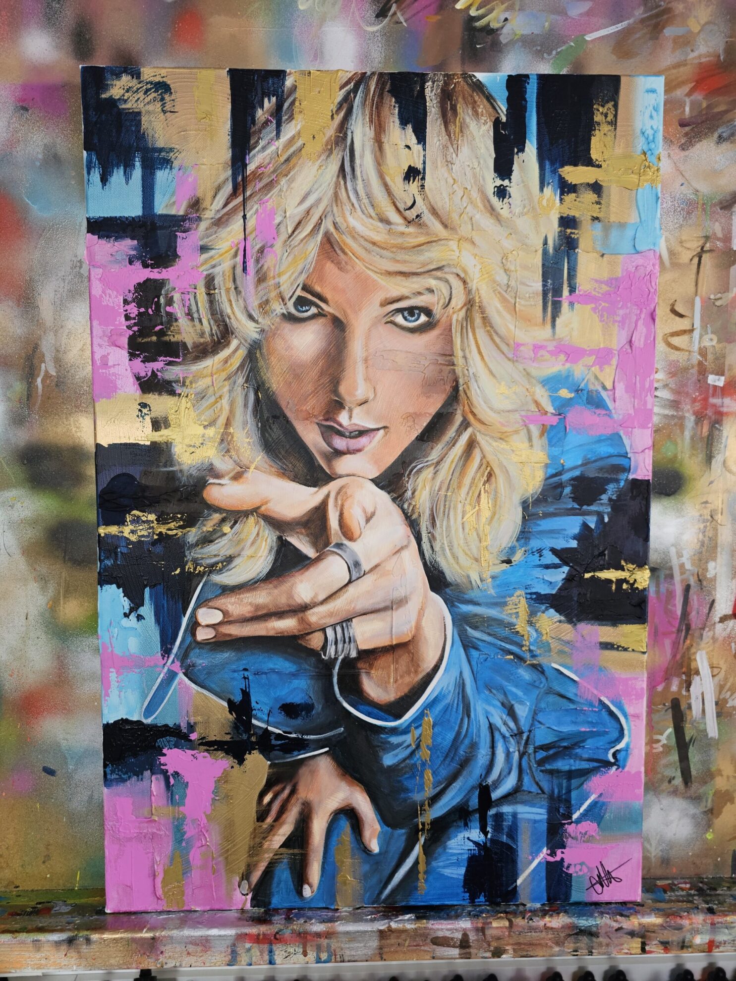 TAYLOR SWIFT Acrylic Abstract Painting - Image 4