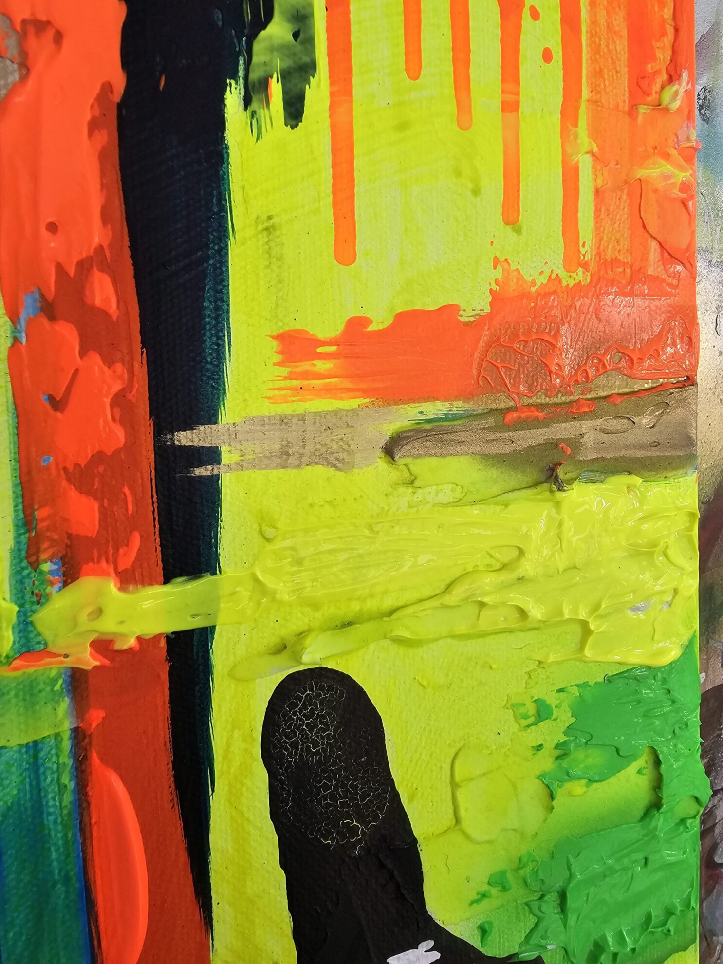 LANDO NORRIS (ORANGE) Acrylic Portrait Painting - Image 6